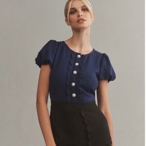 Maeve Puff Sleeve Colour Block Romper